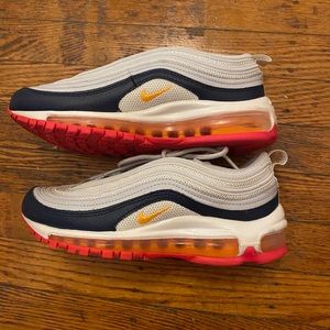 Nike Air Max 97 In Midnight Navy And Racer Pink